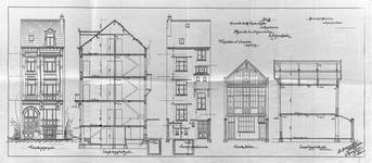 Keizer Karelstraat 29, Brussel Uitbreiding Oost, huis en atelier, opstanden en langsdoorsneden, SAB/OW 8806 (1902).