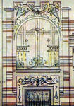 Projet d'élévation, avenue Louis Bertrand, 92, 1906. Détail de la loggia du bel étage.