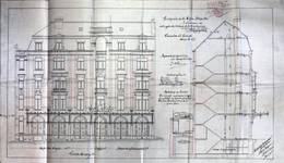 Avenue de la Brabançonne 82, Schaerbeek, élévation et coupe, ACS/Urb. 26-82 (1908).