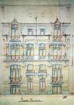 Boulevard des Déportés 30 et 32, Tournai, élévation avant, AET/Ville de Tournai/Voirie 19347/Plans 4895 (1907).