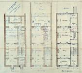 Louis Bertrandlaan 43, Schaarbeek, grondplannen van de drie eerste bouwlagen, GAS/DS 176-43 (1906).