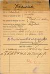 Fiche d’identité militaire de Gustave Strauven, recto (Centre de documentation historique de l’Armée belge).
