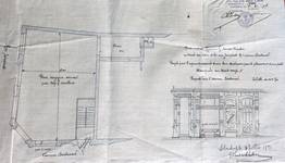 Louis Bertrandlaan 61, Schaarbeek, ontwerp wijziging van een venster, GAS/DS 176-55-61 (1907).