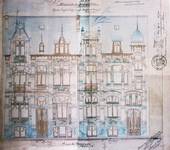 Avenue Van Cutsem 29 en rue des Volontaires 1, Doornik, opstanden, AET/Ville de Doornik/Voirie 16740/Plans 4487 (1904).