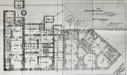 Avenue Van Cutsem 27 tot 29 en rue des Volontaires 1, Doornik, grondplannen souterrains, AET/Ville de Tournai/Voirie 16740/Plans 4487 (1904).